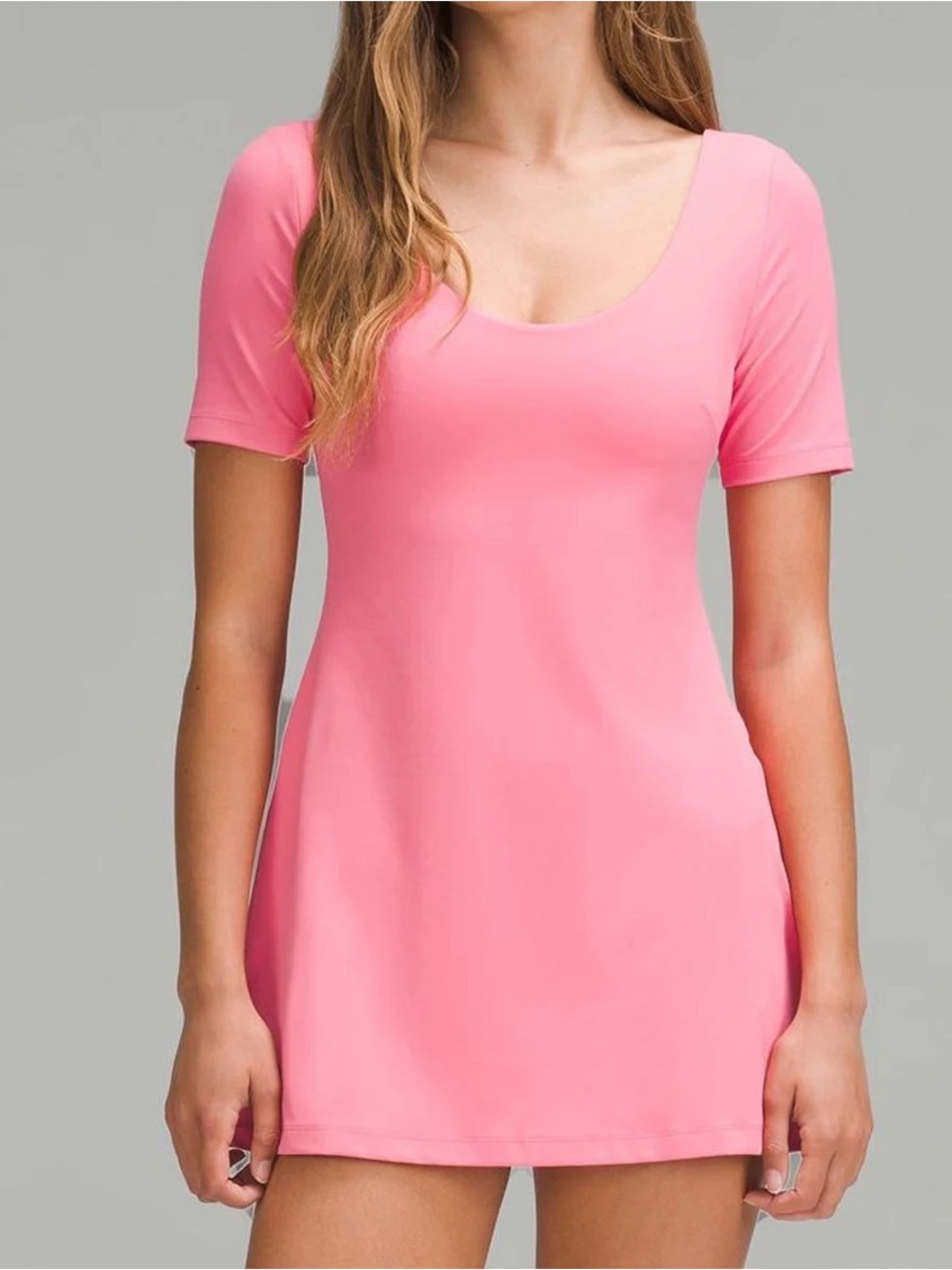 LULULEMON: Align Short-Sleeve Dress; Sakura Pink, 8